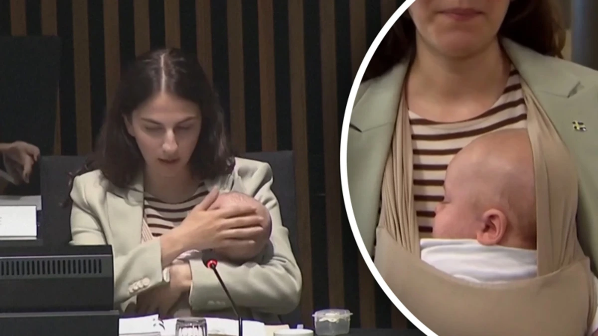 Opmerkelijk: minister neemt baby mee naar EU-vergadering in Luxemburg