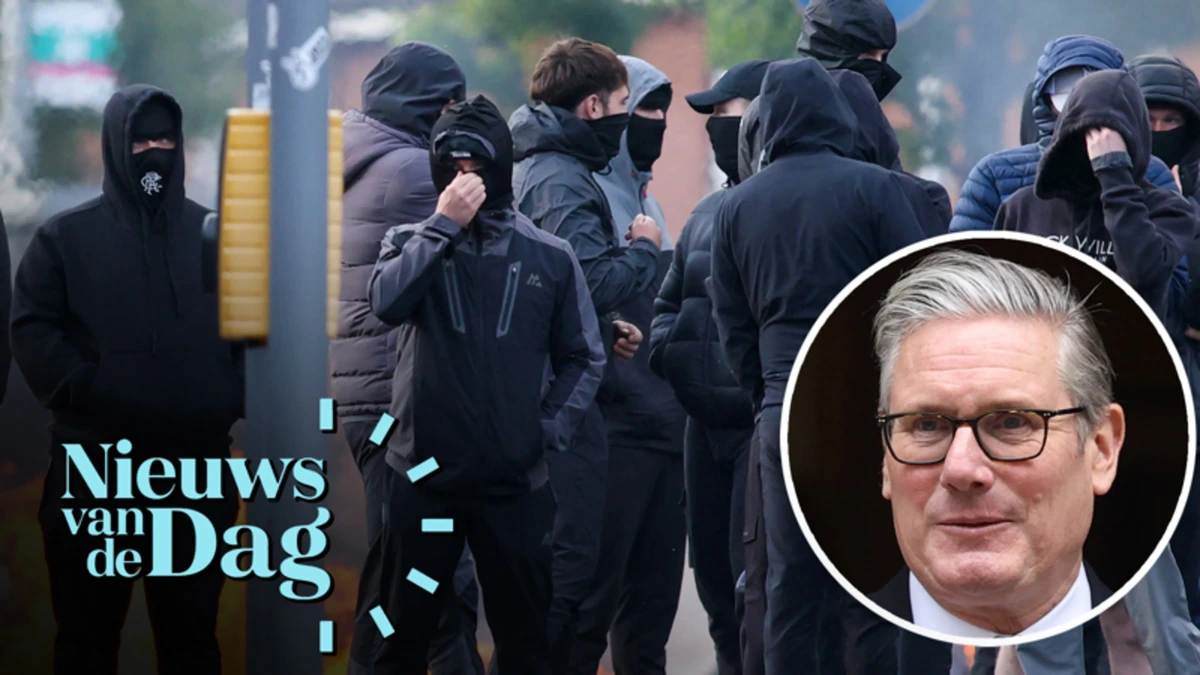 Flinke rellen in Noord-Ierland na brute moordaanslag: ‘Toekomst premier Starmer hangt aan een zijden draadje’