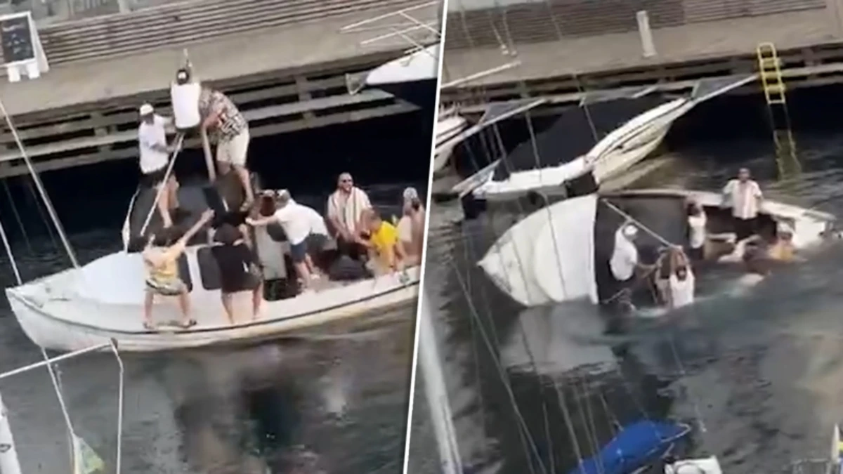 Boot met jongeren gezonken in Zweedse haven