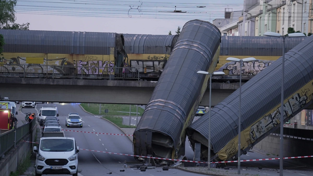 Dode nadat wagons vrachttrein van brug storten in München