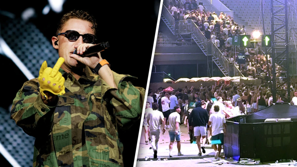 Concert Lil Kleine afgebroken door noodweer: Olympisch Stadion loopt leeg