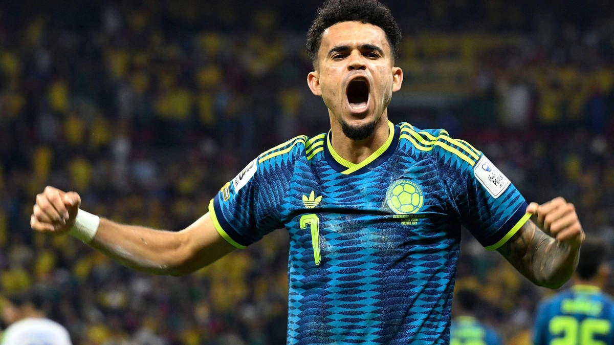 Uitblinker Luis Diaz helpt Colombia aan de koppositie in groep L met zege op WK-debutant Oezbekistan