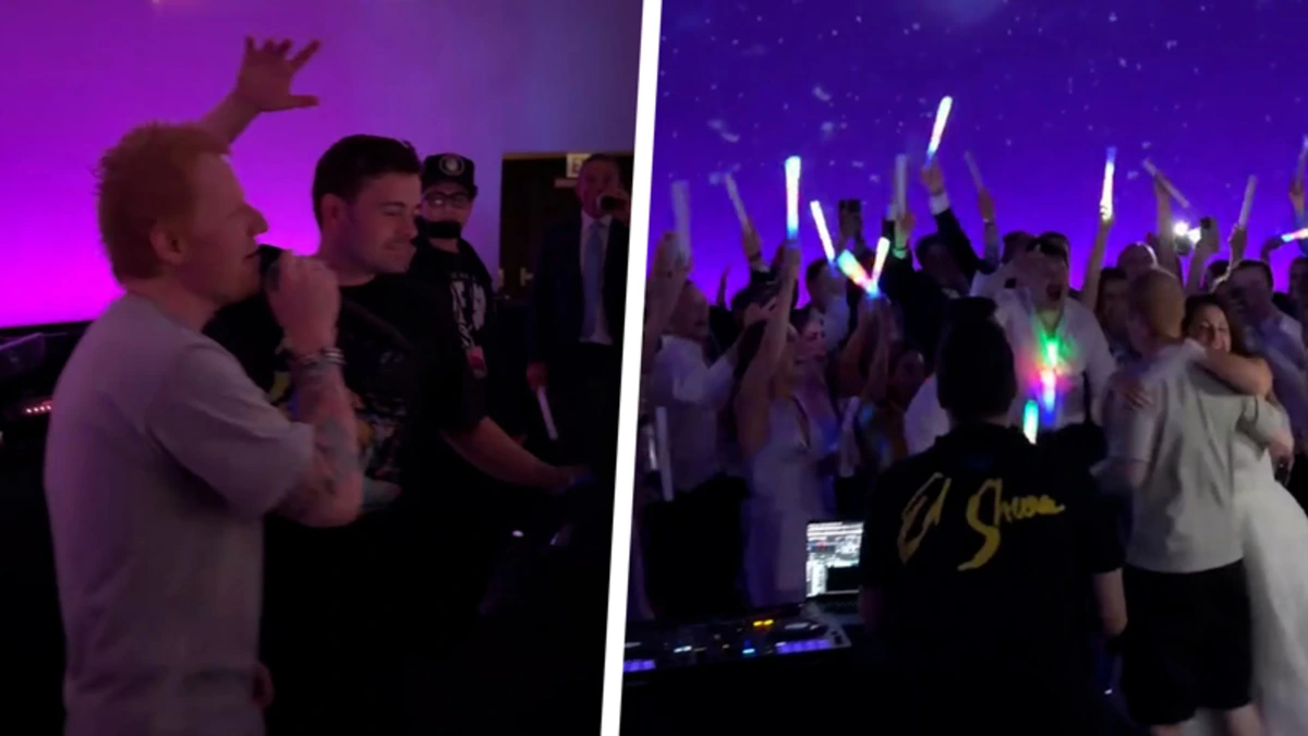 Martin Garrix en Ed Sheeran stormen onverwachts bruiloft binnen