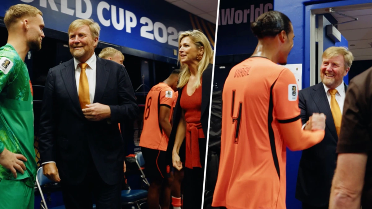 Koning bedankt Oranje-spelers: ‘Rots in de branding!’