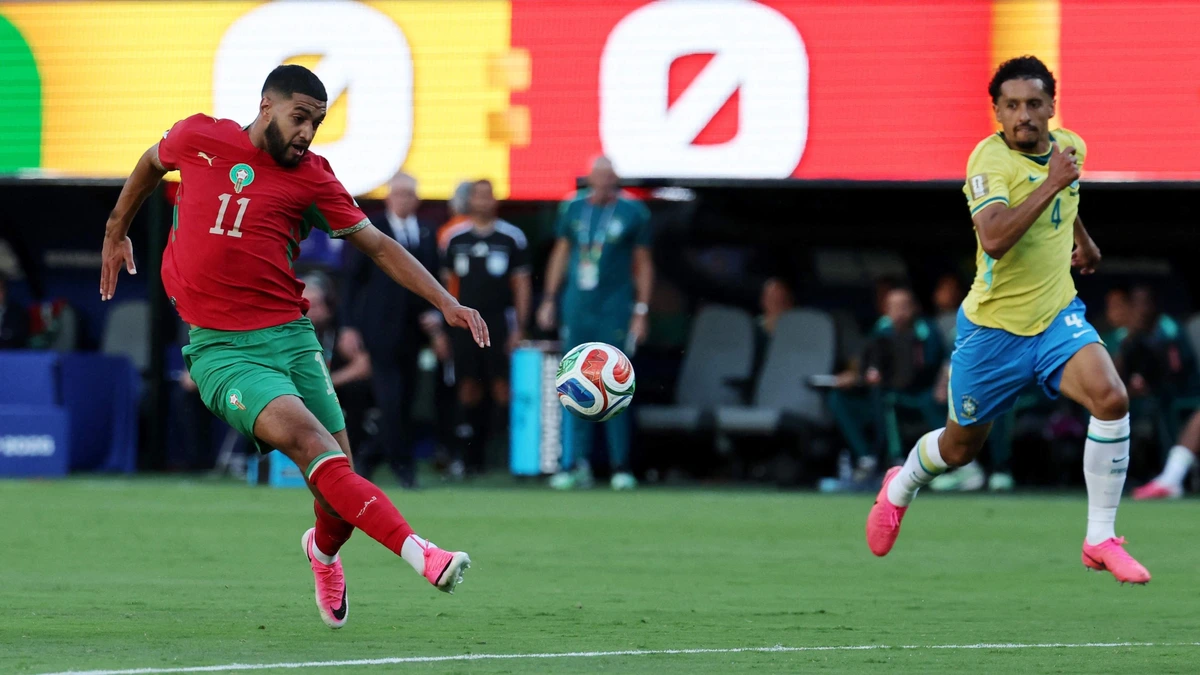 Marokko houdt dankzij wereldgoal Ismael Saibari punt over aan eerste duel op WK met Brazilië