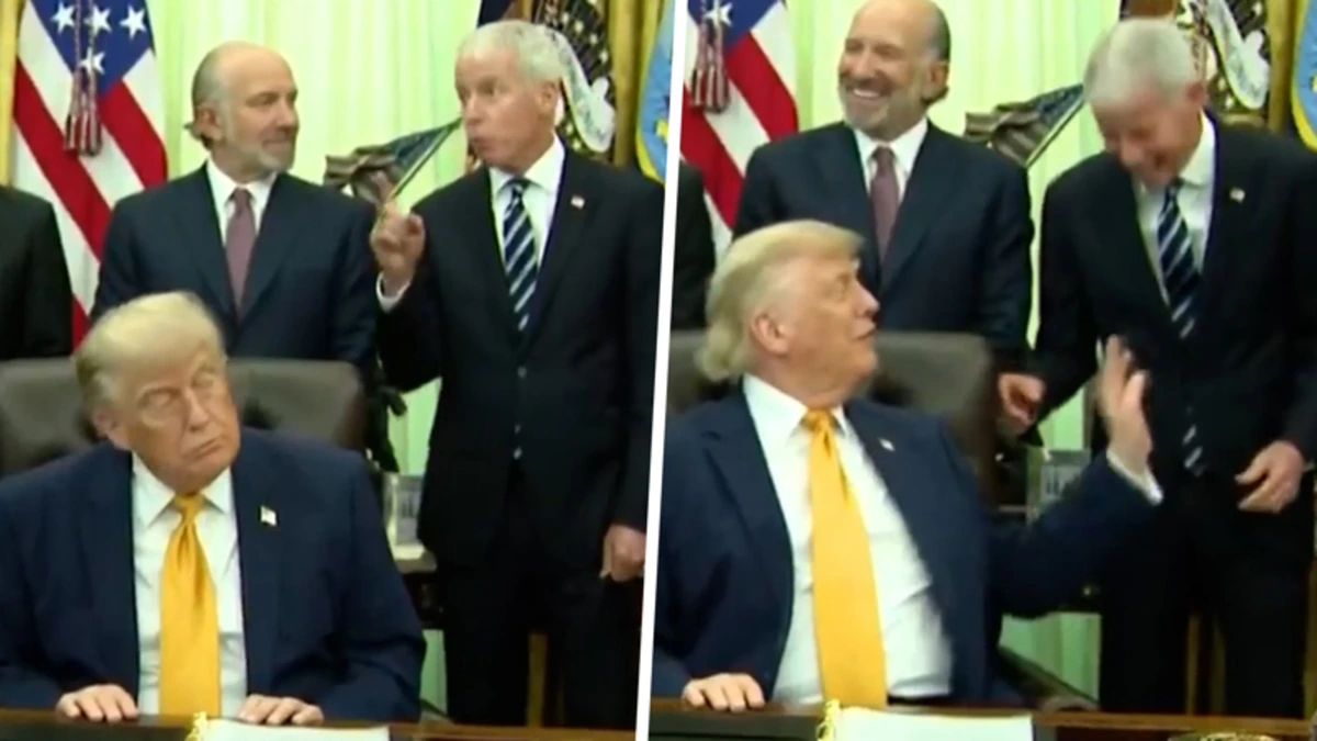 Gelach nadat Donald Trump minister onderbreekt tijdens toespraak: ‘Het interesseert niemand’