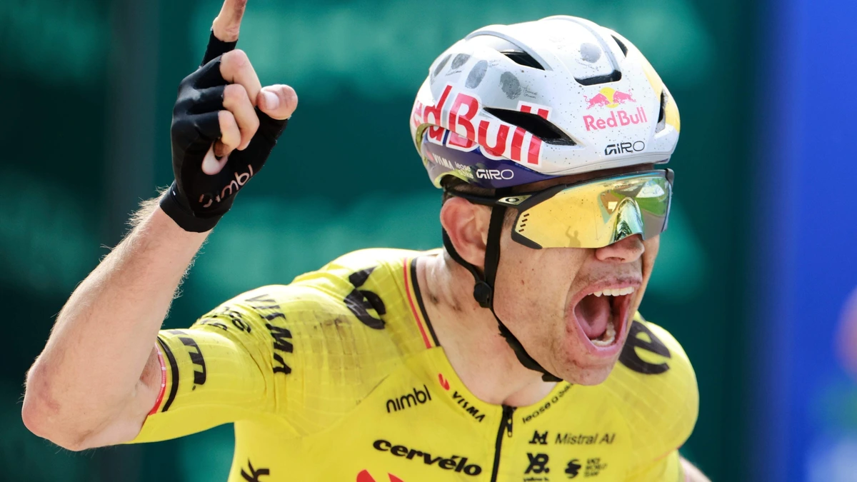 Wout van Aert neemt revanche na voor hem teleurstellende ploegentijdrit met sprintzege in Tour Auvergne