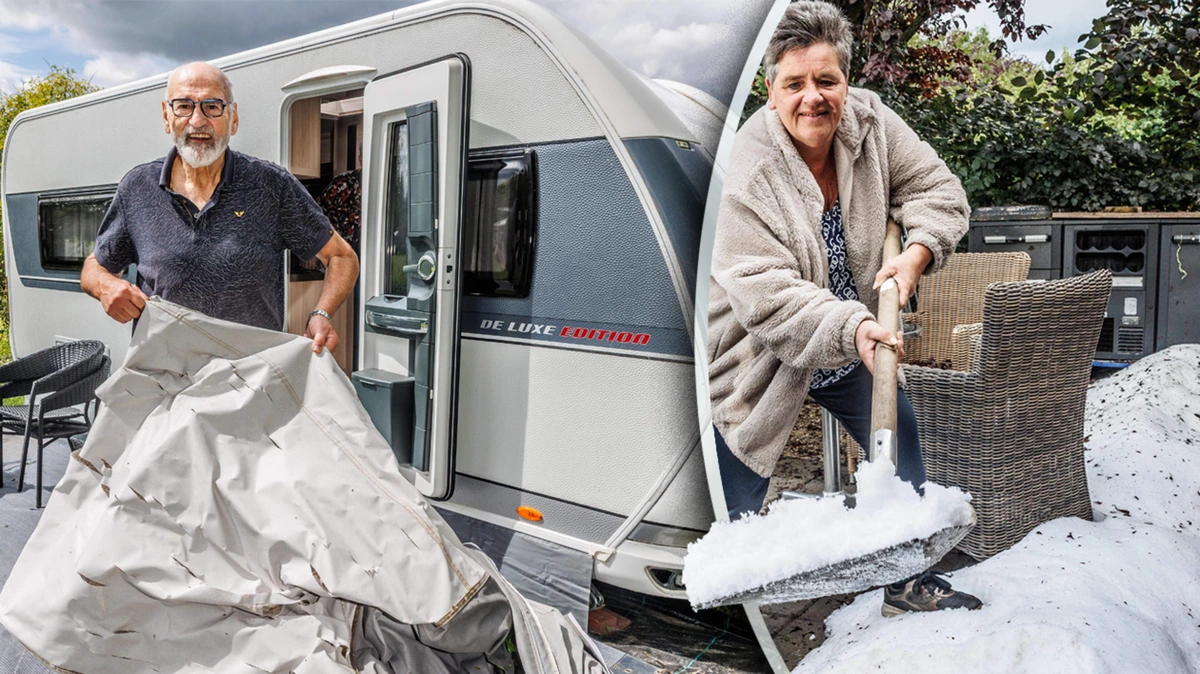 Noodweer raast over camping Raamsdonk: ’Jarenlang heb je voor die spullen gespaard, en ineens is alles weg’