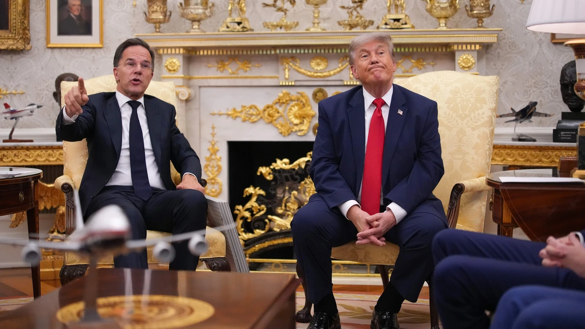 Vleien, paaien én onderbrekingen: Rutte trekt in Oval Office wederom alles uit de kast