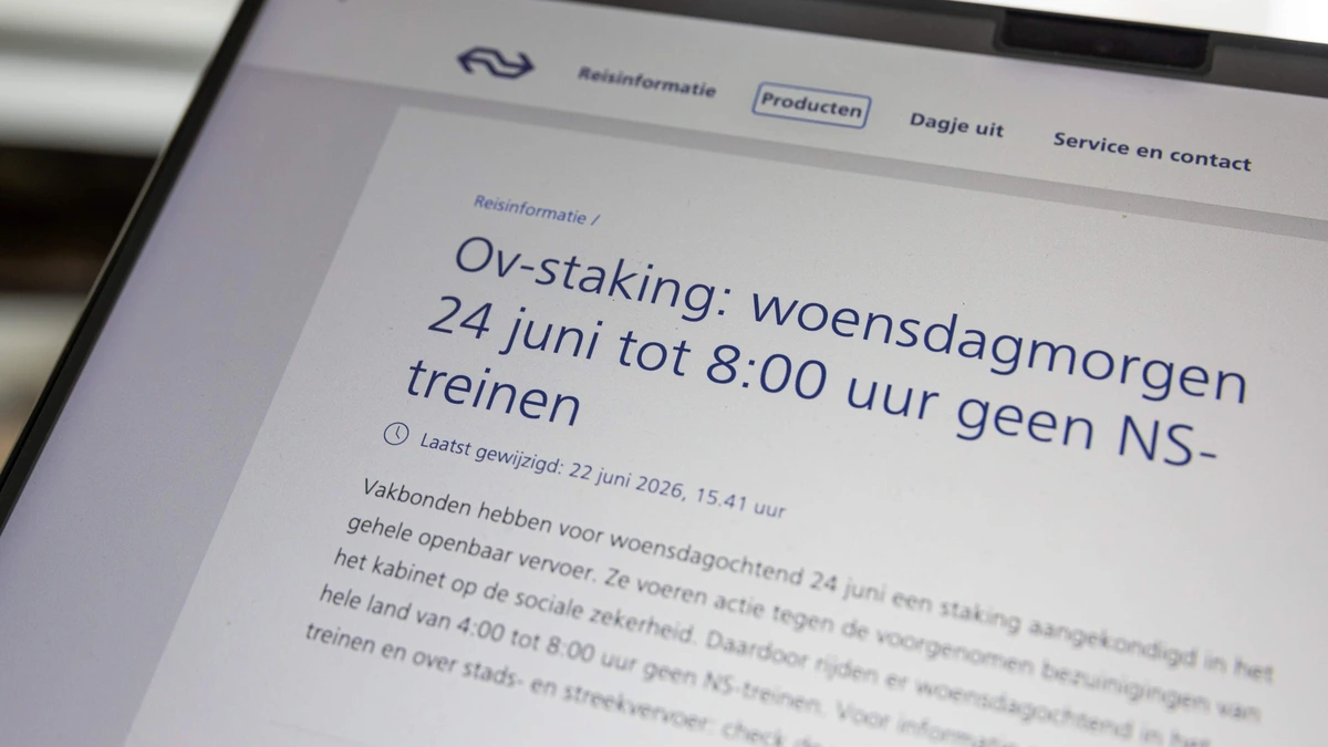 Door staking tot 08.00 uur geen of minder openbaar vervoer, daarna aangepaste dienstregeling NS