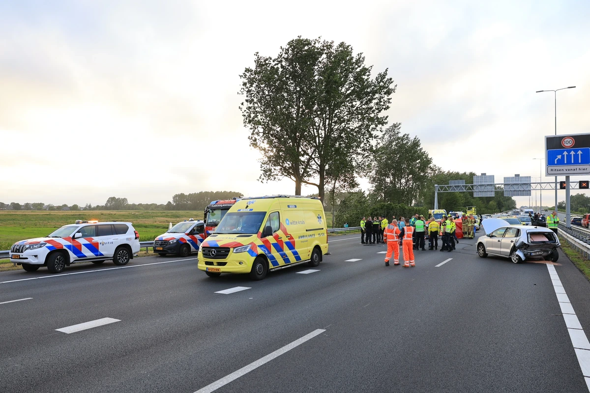 Dode door aanrijding op snelweg A13 tussen Delft en Rotterdam