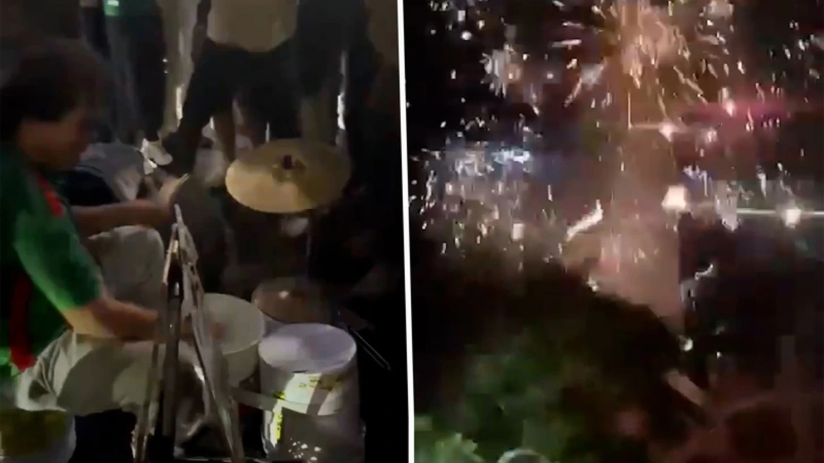 Mexicaanse fans veroorzaken chaos buiten het hotel van Ecuadoraanse team