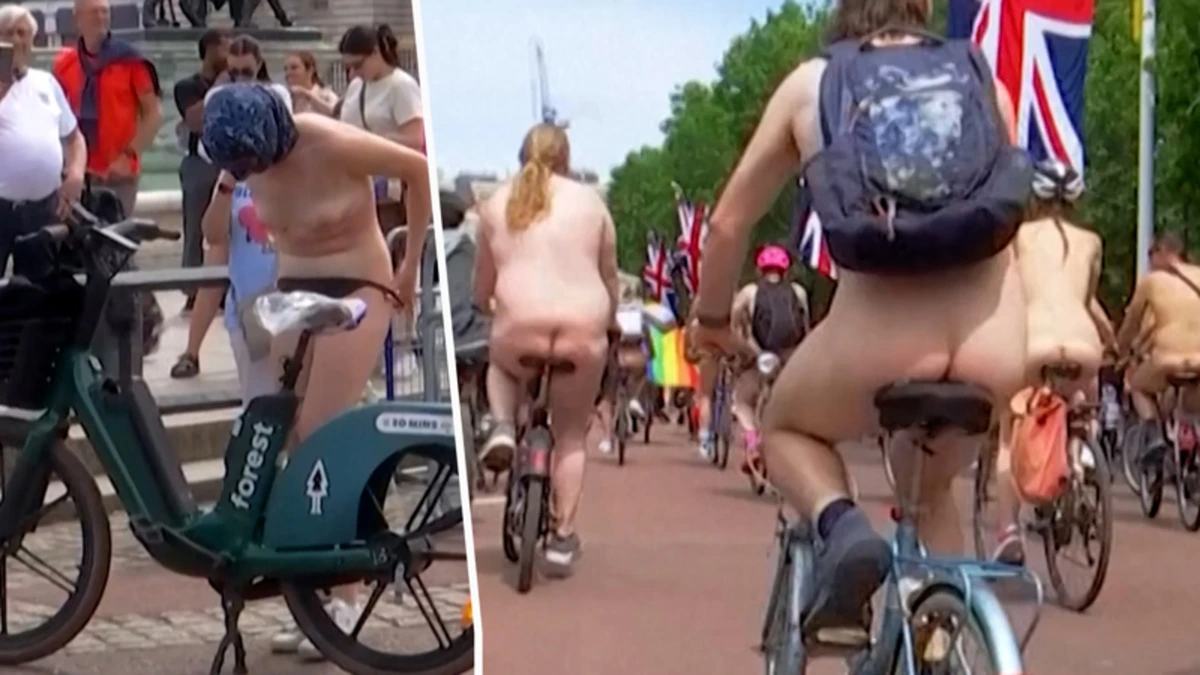 Opmerkelijk: duizenden naakte fietsen in Londen