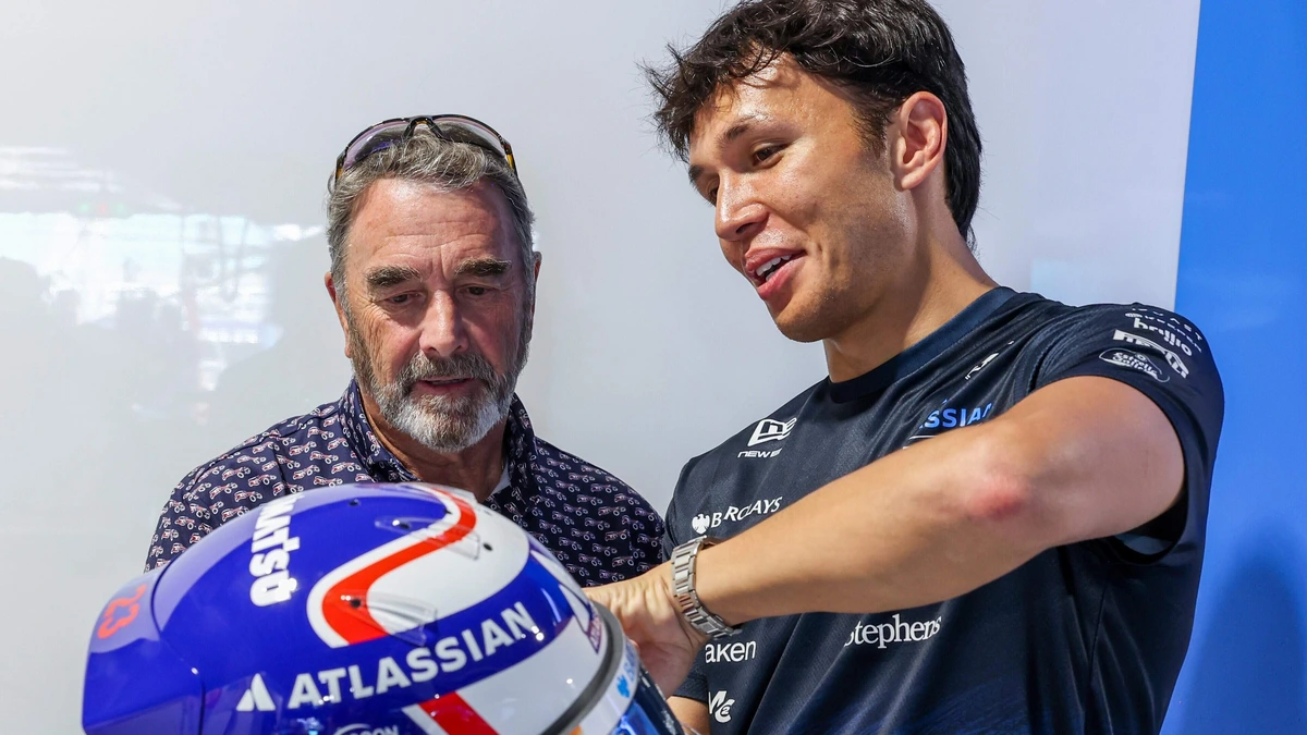 F1-coureur Alexander Albon verbreekt record en brengt eerbetoon aan ’Williams-legende’ Nigel Mansell