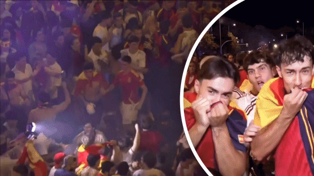 Feest barst los in Madrid na 1-0, die leidt tot winst WK finale