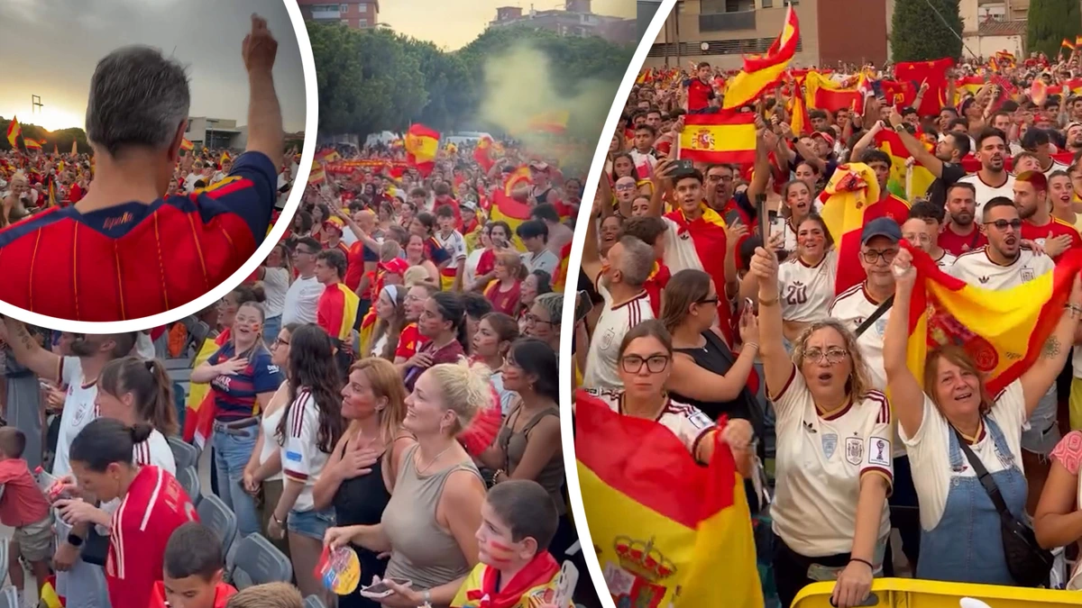 Prachtig beeld: honderden Spaanse fans zingen samen volkslied