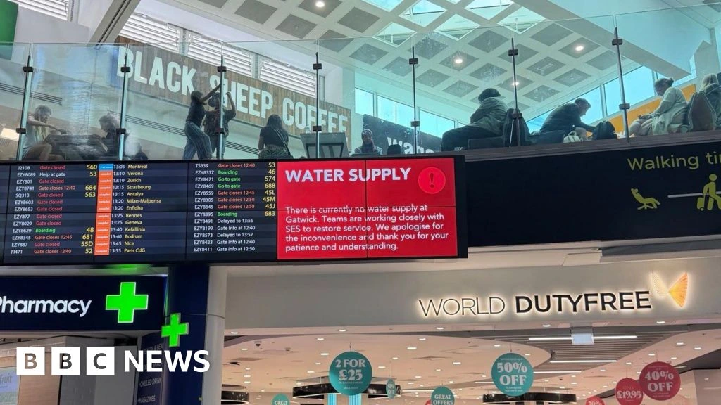 Gatwick Airport left without running water after major outage