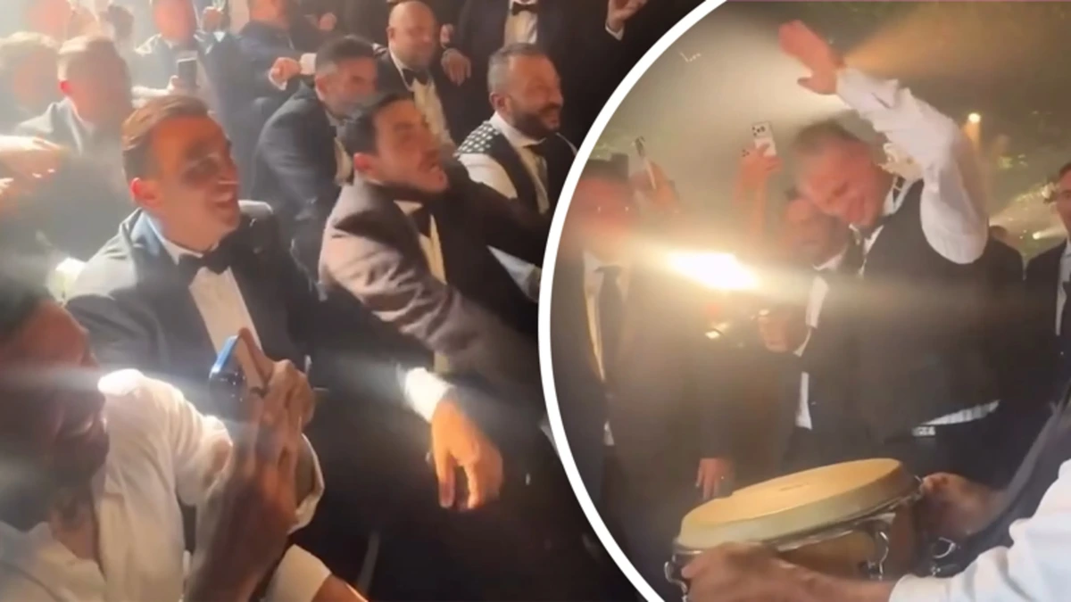 Haaland doet Viking Row op bruiloft van ploeggenoot Donnarumma