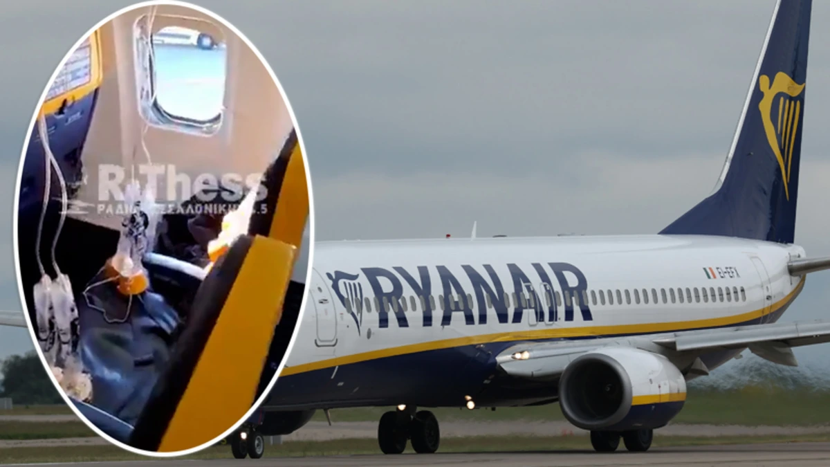 Passagier deels uit vliegtuig gezogen na breuk in raam van Ryanair-toestel