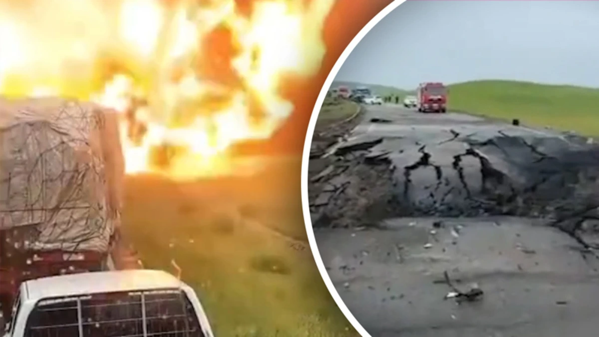 Vrachtwagen met chemische stoffen explodeert na crash