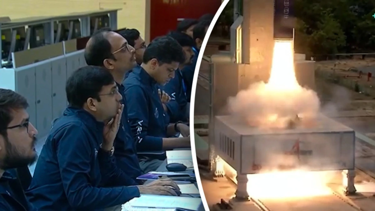Beelden: India lanceert eerste particuliere raket