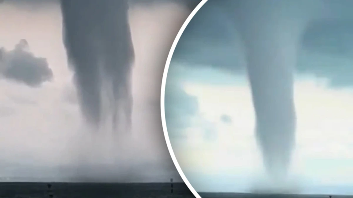 Enorme waterhoos in Duitsland bij de Bodensee