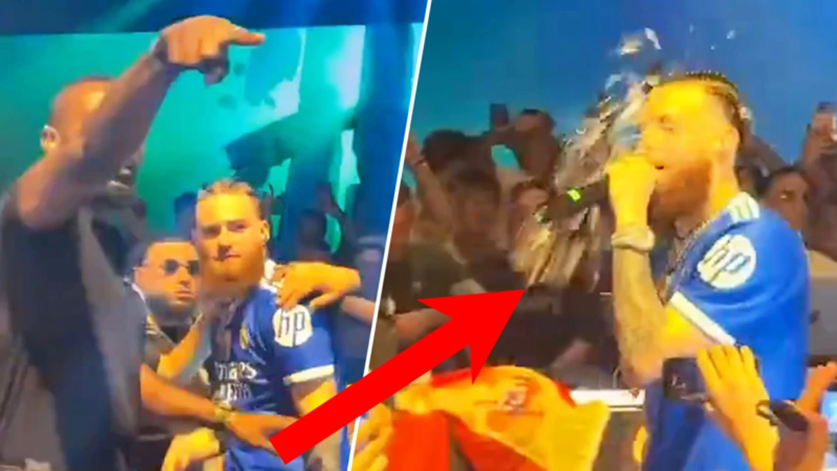 Heftige beelden: rapper bekogeld met glas tijdens optreden op Mallorca