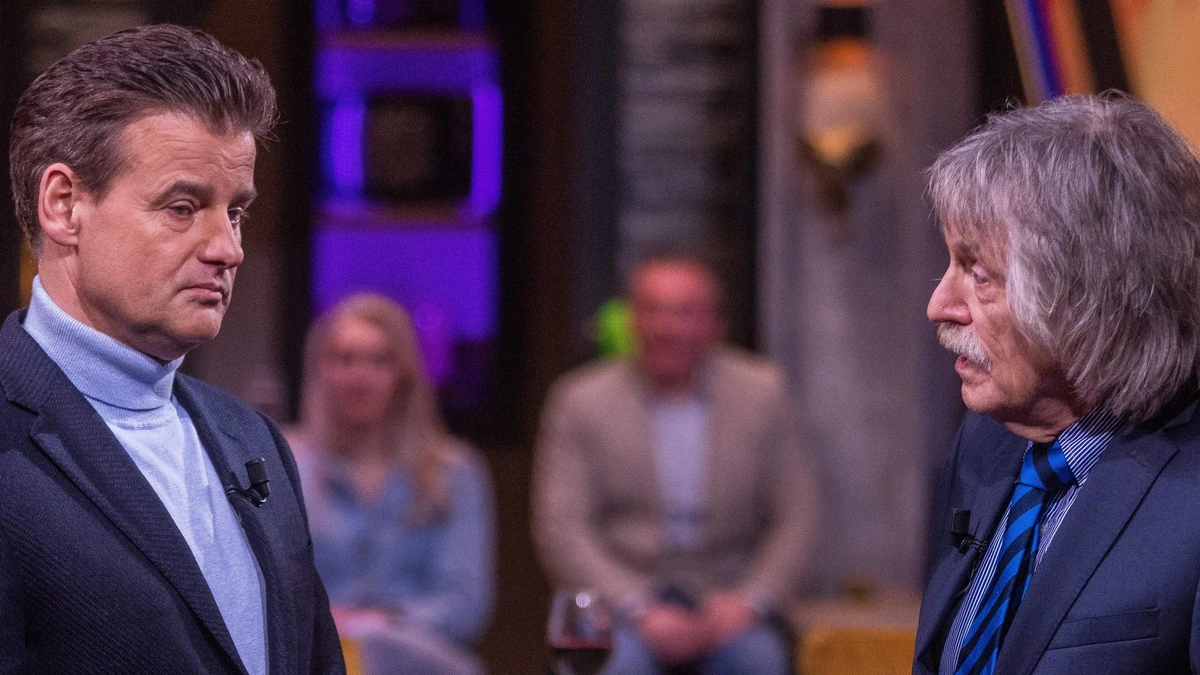 Johan Derksen kritisch over Mi dushi: wat is dan liefde? van Wilfred Genee: ’Het is een etterbak eersteklas en daar is het ineens een poeslieve jongen’