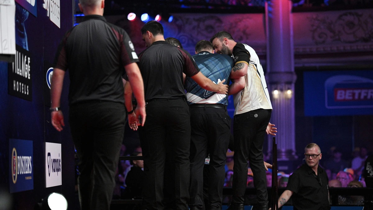 Cameron Menzies reageert op schrikmoment op World Matchplay: ’Dit is niet hoe ik dat had willen afsluiten’