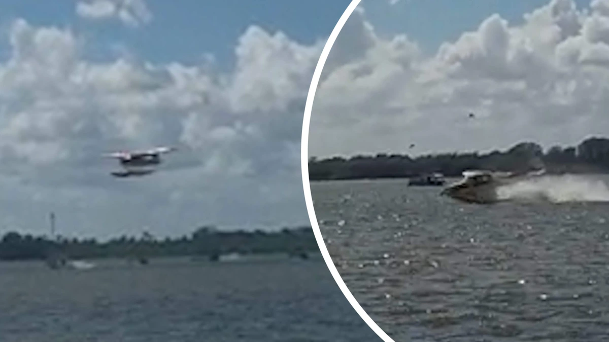 Acht mensen gered uit watervliegtuig na harde landing