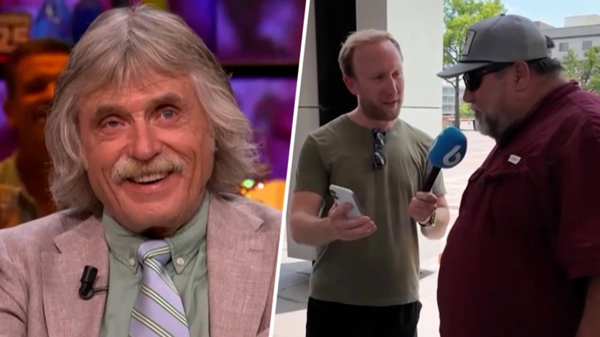 Amerikaan over Johan Derksen: ‘Lijkt op pornoster’