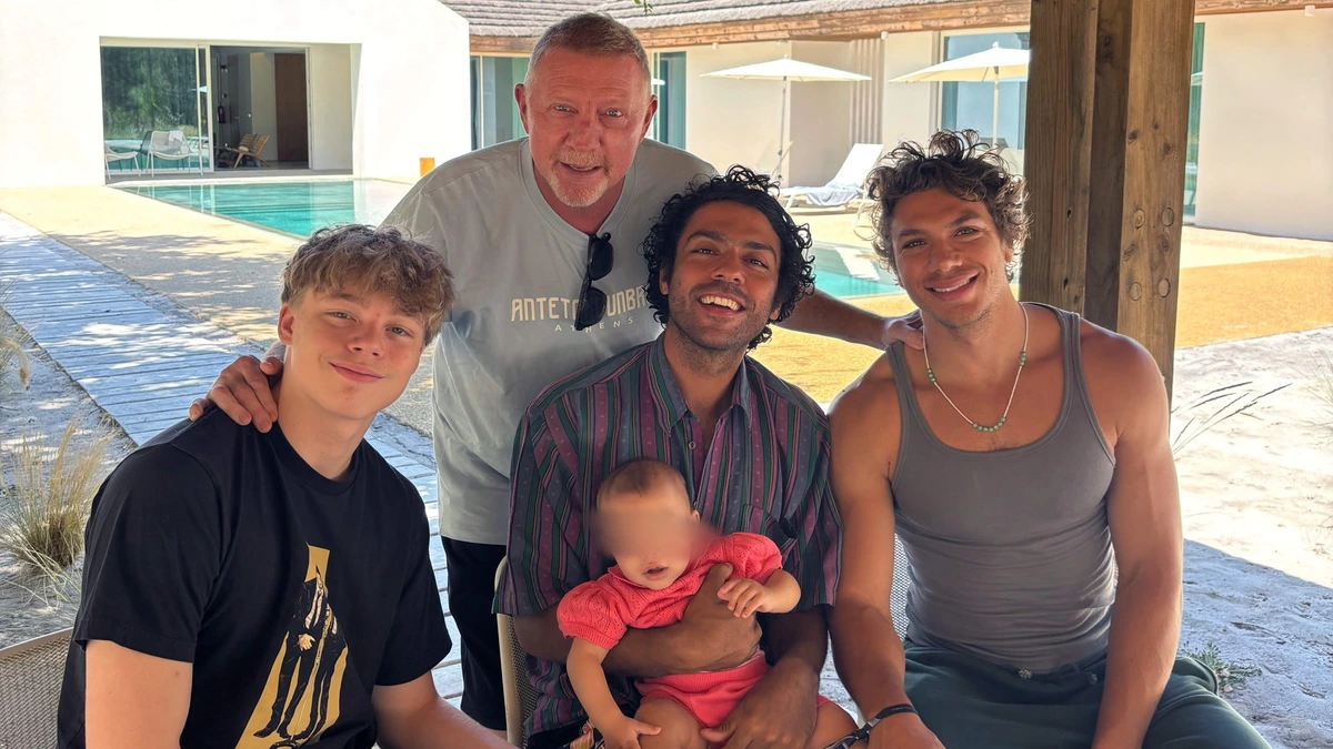 Het bíjna perfecte plaatje van Boris Becker: Duitse tennislegende viert familievakantie in Portugal