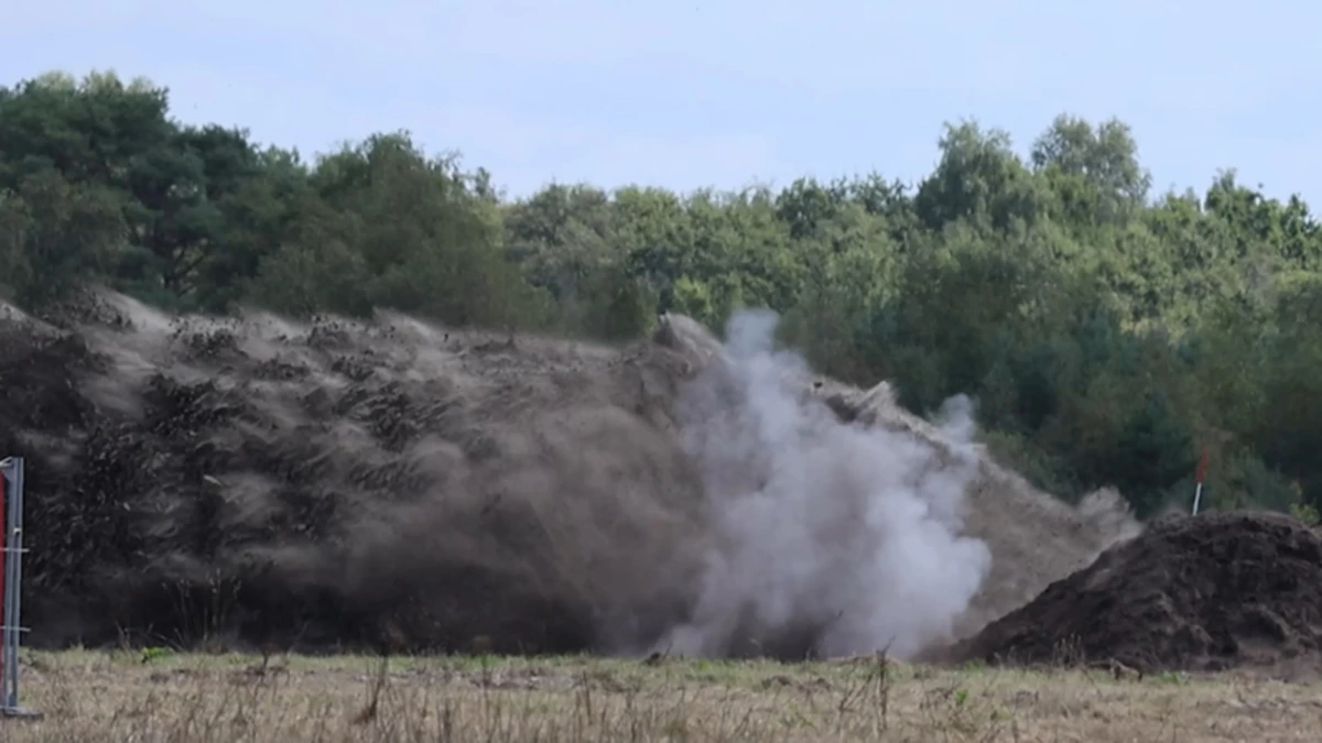 Stevige explosie vliegtuigbom bij Havelte: explosief onschadelijk gemaakt
