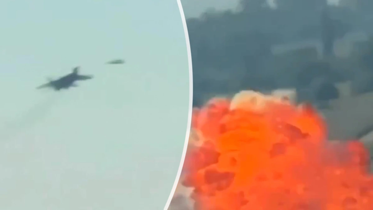 Piloot Oekraïens gevechtsvliegtuig laat met slimme truc Russische drone crashen