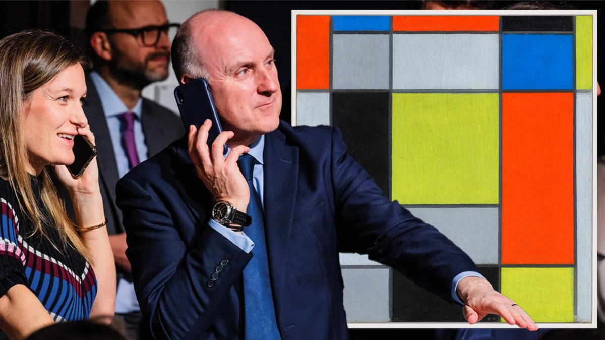 Zeldzame Mondriaan voor miljoenen onder de hamer bij Christie’s in Londen: ’Duurste object van dit veilingseizoen’