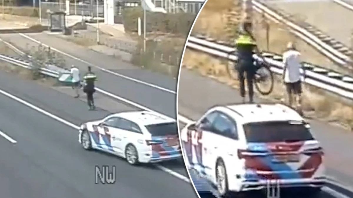 Politie helpt man verloren fiets van drukke A12 te redden