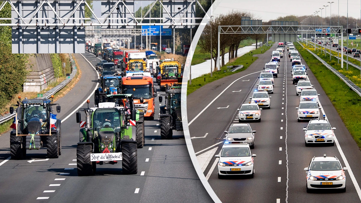 Politievakbond ACP over boerenprotest: ’Als trekkers op snelweg strafbaar zijn, dan Extinction Rebellion ook’