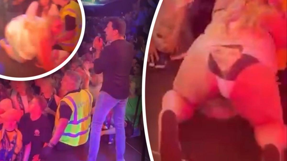 Jan Smit verrast door halfnaakte fan op podium: ‘Alles behalve saai’