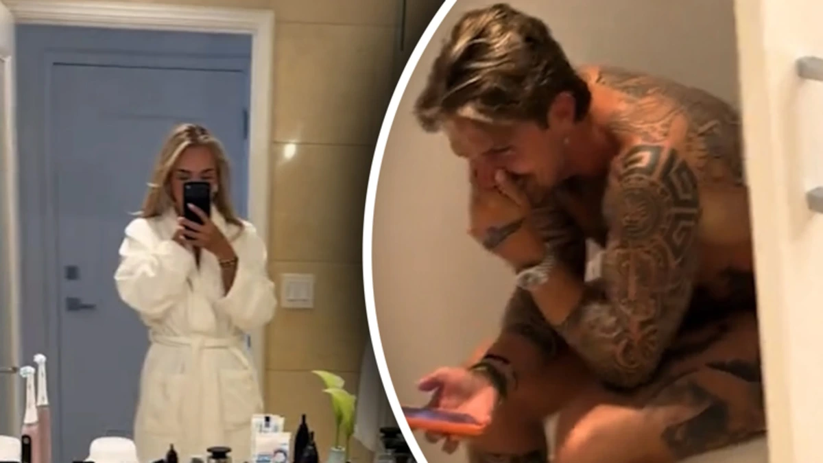 Noa filmt André Hazes tijdens toiletbezoek en giert het uit