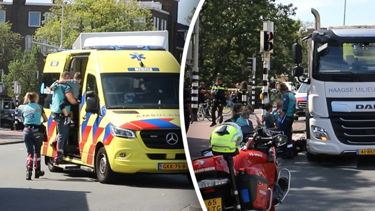 Aanrijding tussen fatbike en vrachtwagen: moeder en kind gewond