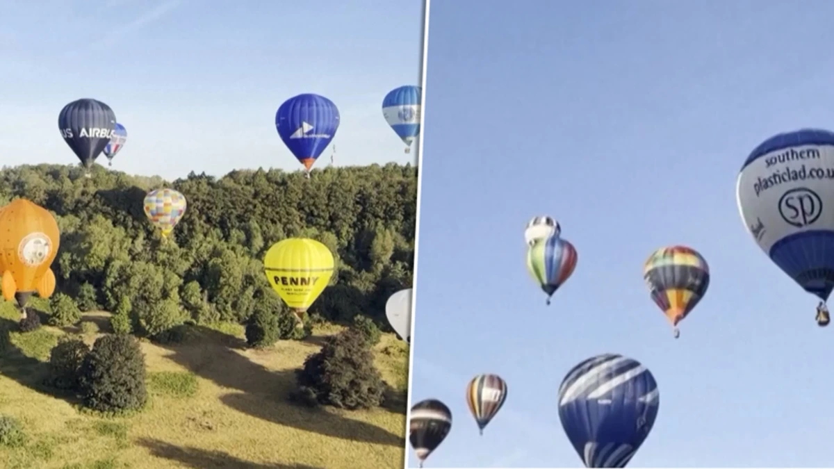 Honderden luchtballonnen vullen de lucht tijdens festival