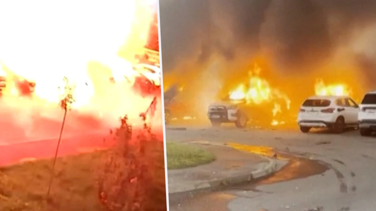 Vrouw ontsnapt ternauwernood aan explosie tijdens Russische droneaanval op Kiev
