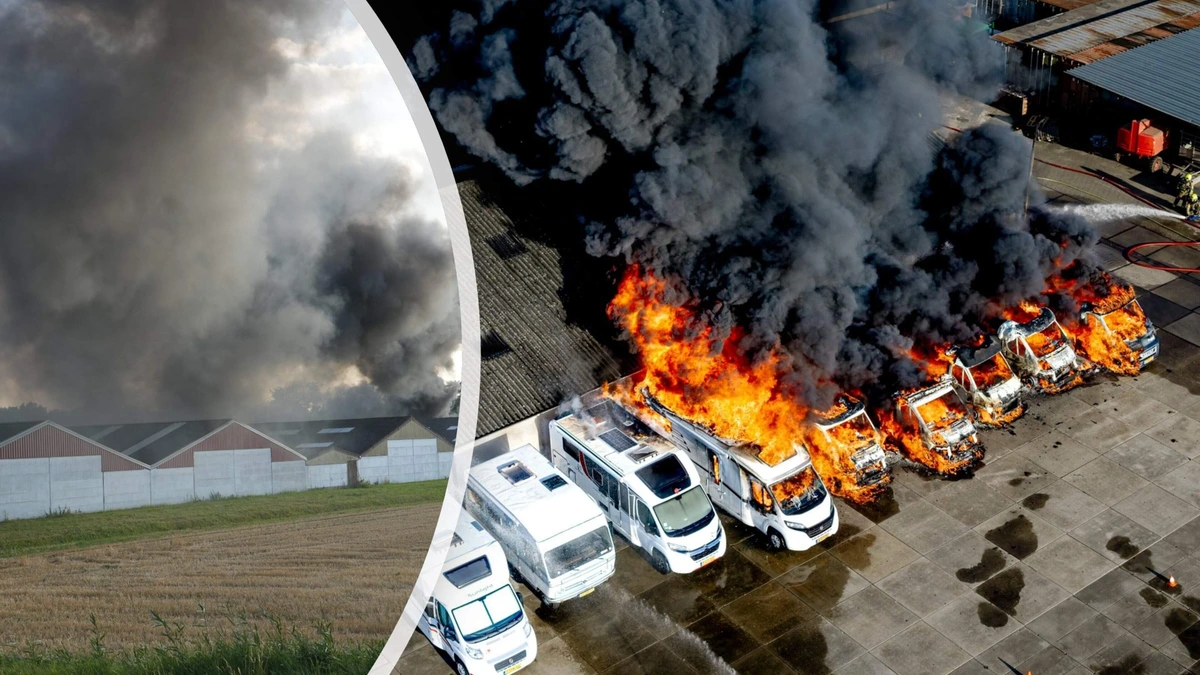 Eigenaren caravans leven tussen opluchting en onzekerheid na vuurzee in stalling Almkerk: ’Schrik als je ziet hoe heftig het eraan toeging’