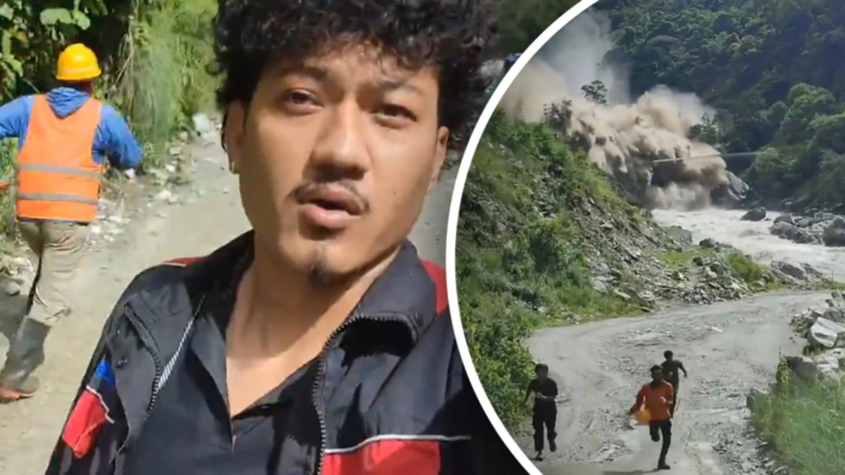 Nieuwe beelden: bouwvakkers rennen voor hun leven als vloedgolf opdoemt in Nepal