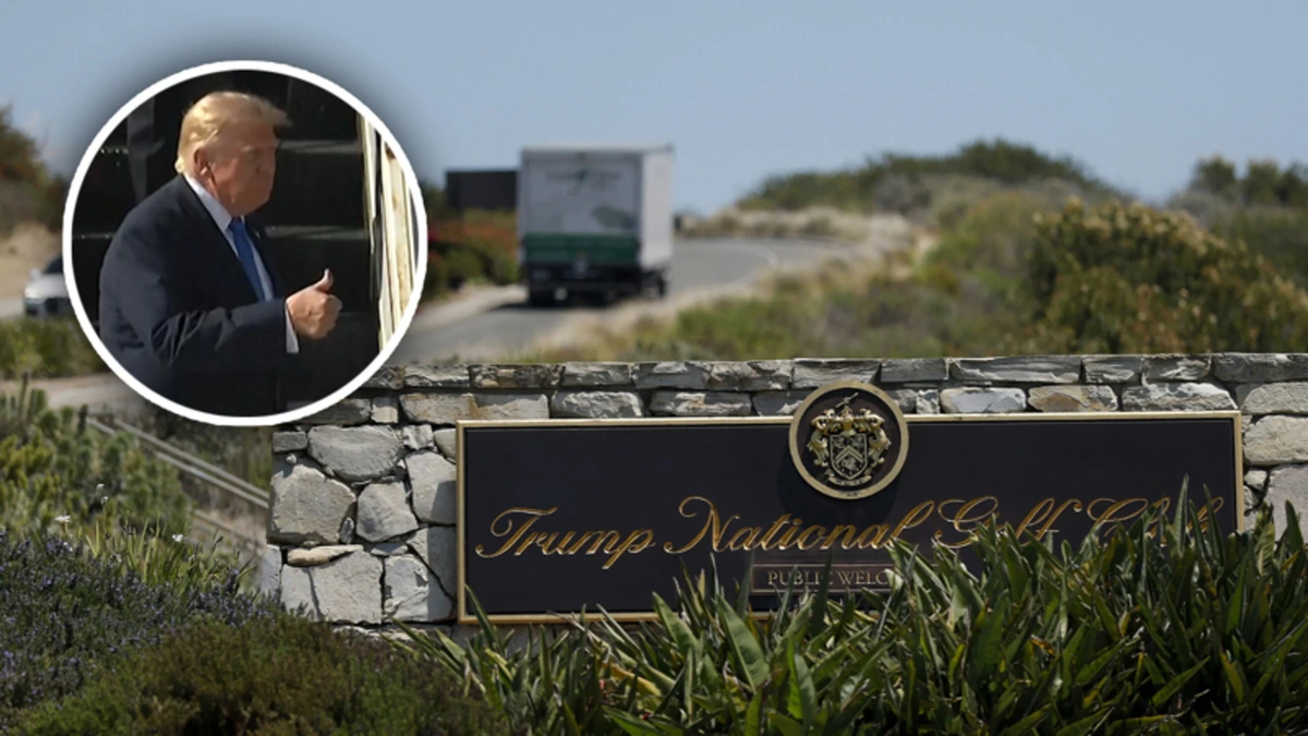 Zien: Trump landt in Californië, nadat verdachte man is aangehouden