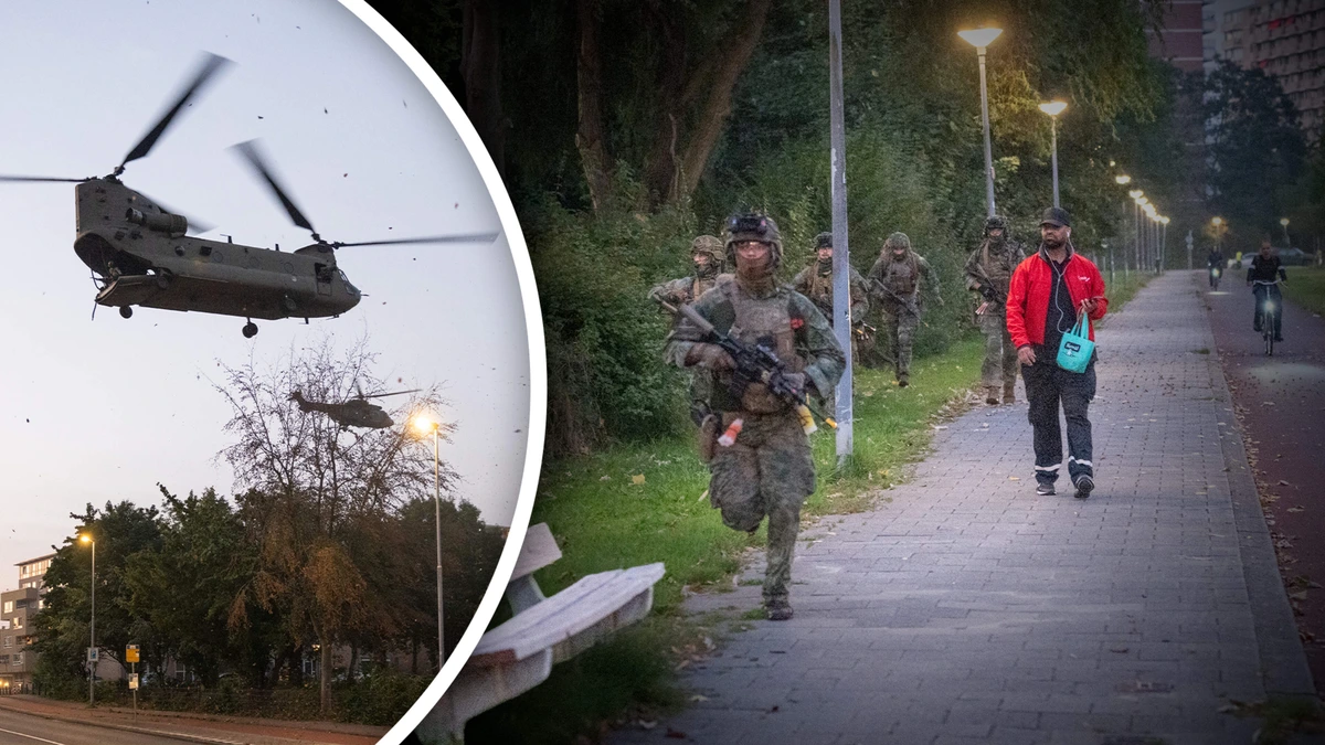Rotterdam-Zuid in alle vroegte wakkergemaakt door militaire oefening: ’Is er een heftige bankoverval gaande ofzo?’