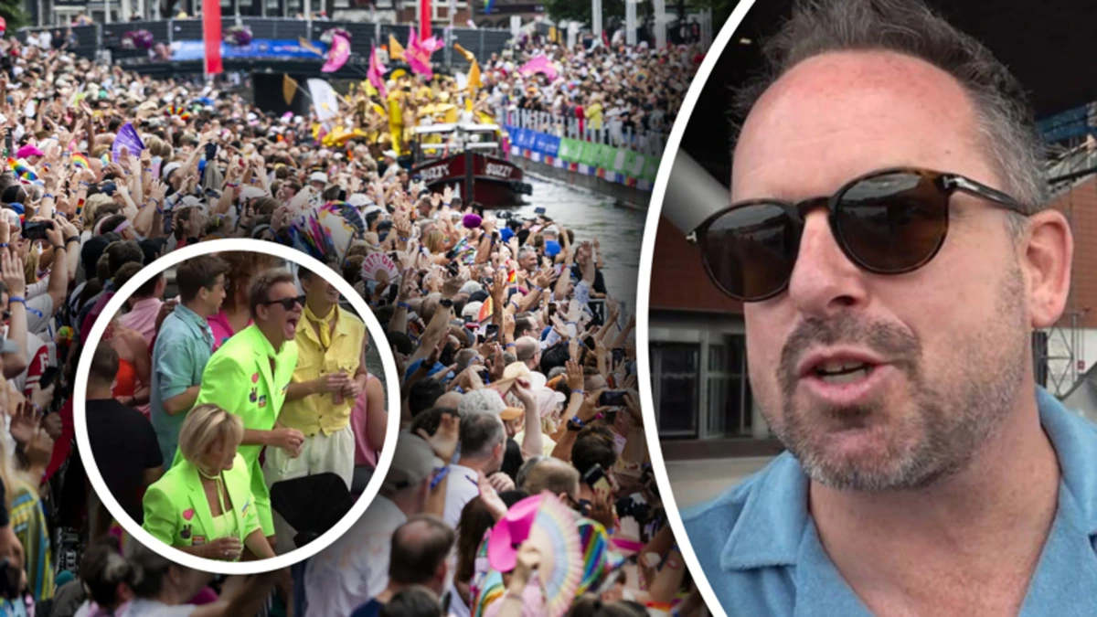 Boot vol BN’ers op Canal Parade in Amsterdam: ’Alsof je het EK gewonnen hebt’