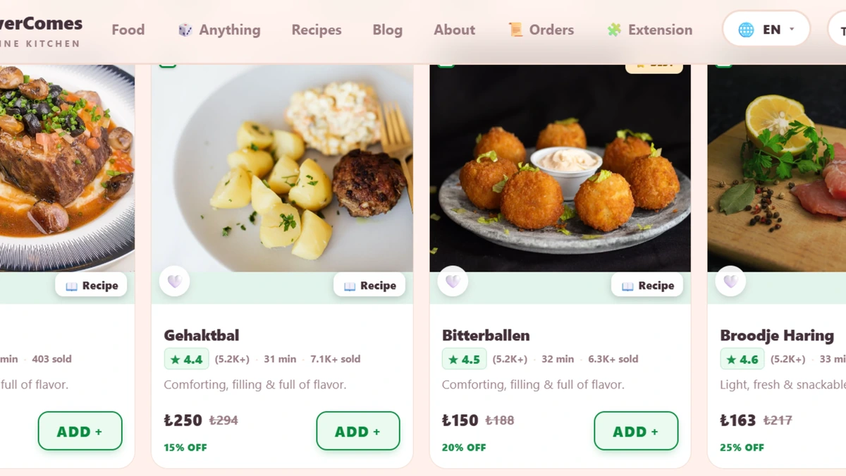 In Azië zijn nep-webwinkels in opkomst waar ook oer-Hollandse maaltijden worden aangeboden: puur de kick van online shoppen