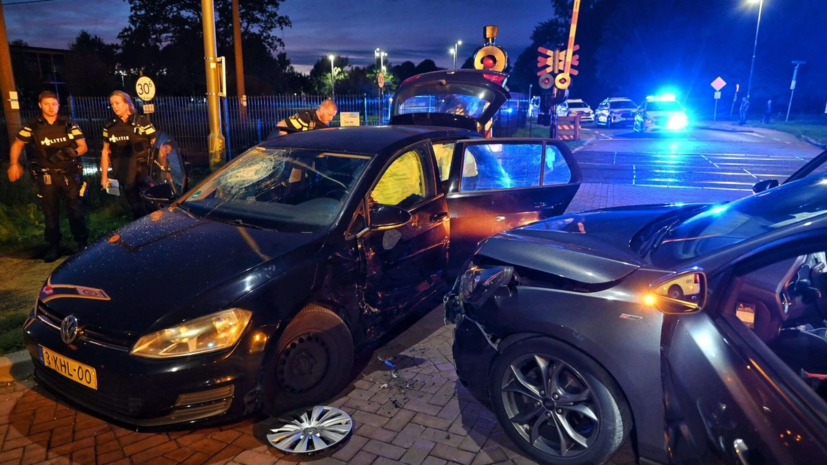 Zeven aanhoudingen na vechtpartij bij botsing met vier auto’s in Oisterwijk