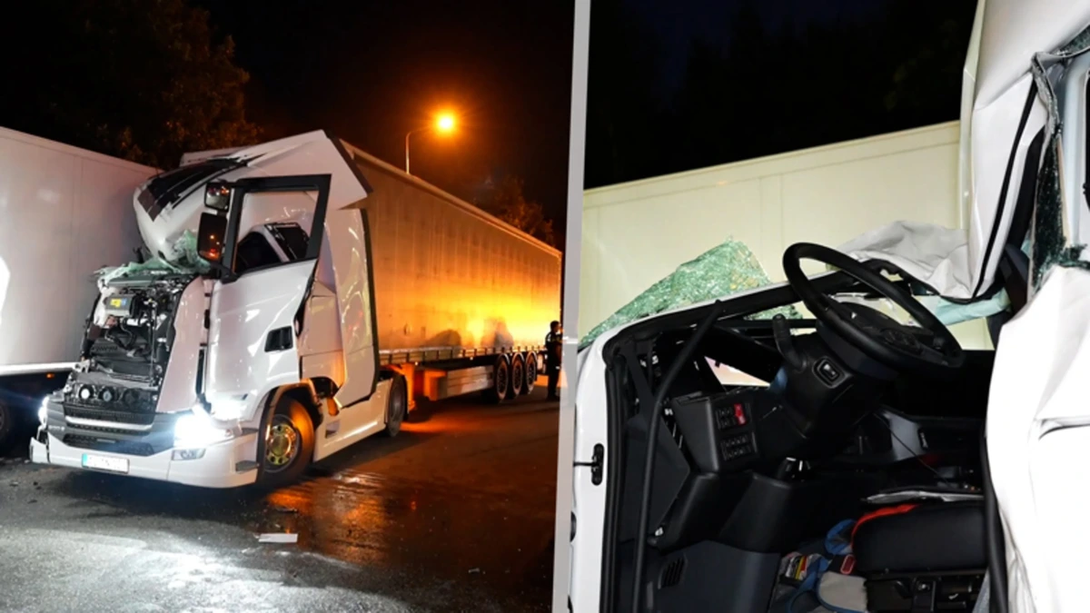 Vrachtwagen boort zich met hoge snelheid in geparkeerde truck bij Arnhem